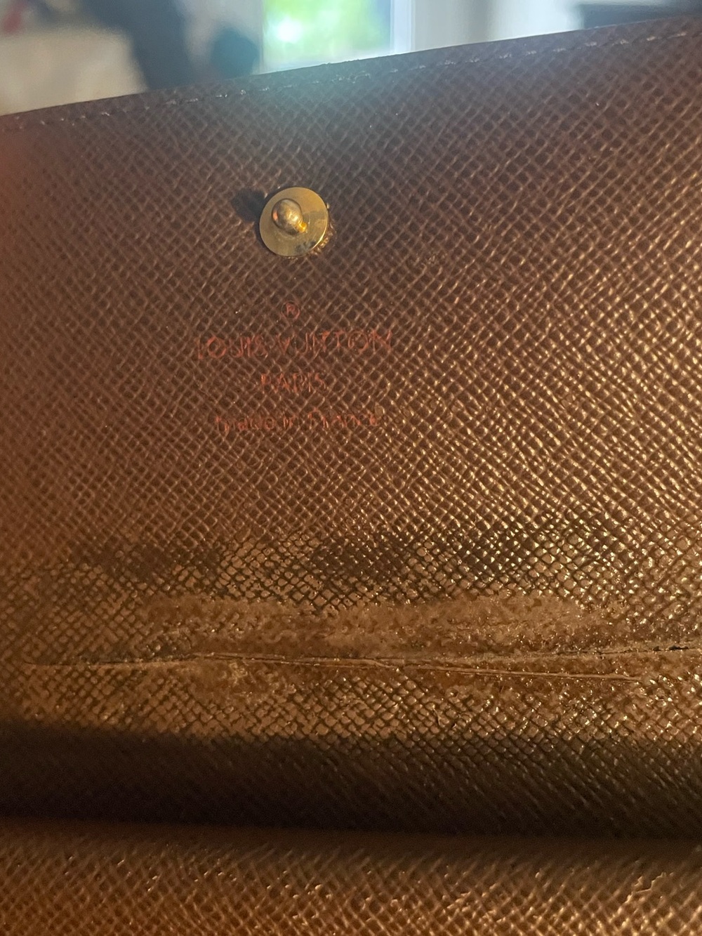 Louis Vuitton Damier Ebene custom Patch Continental Wallet repaired - Picture 5 of 11